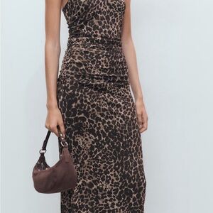 Mango Leopard Print Maxi Dress